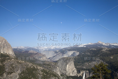 从高山脉的冰川点观看