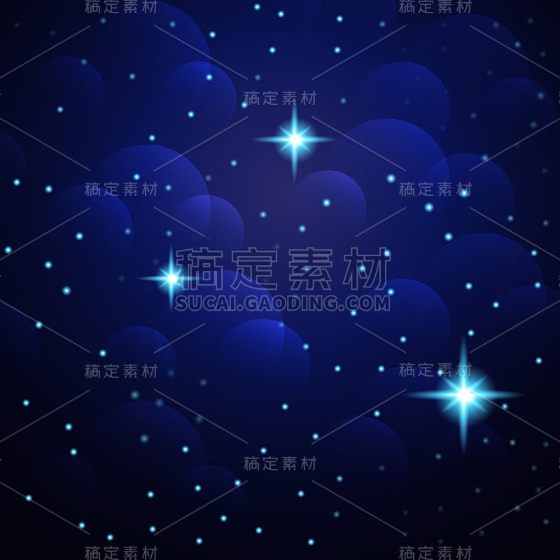 满天星星的夜空。