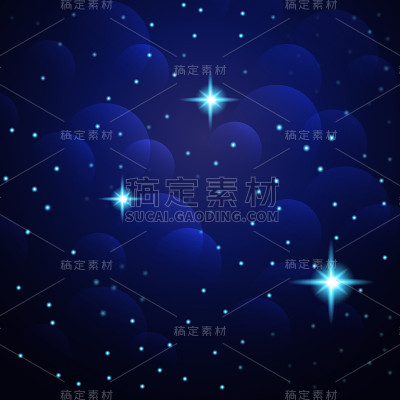 满天星星的夜空。