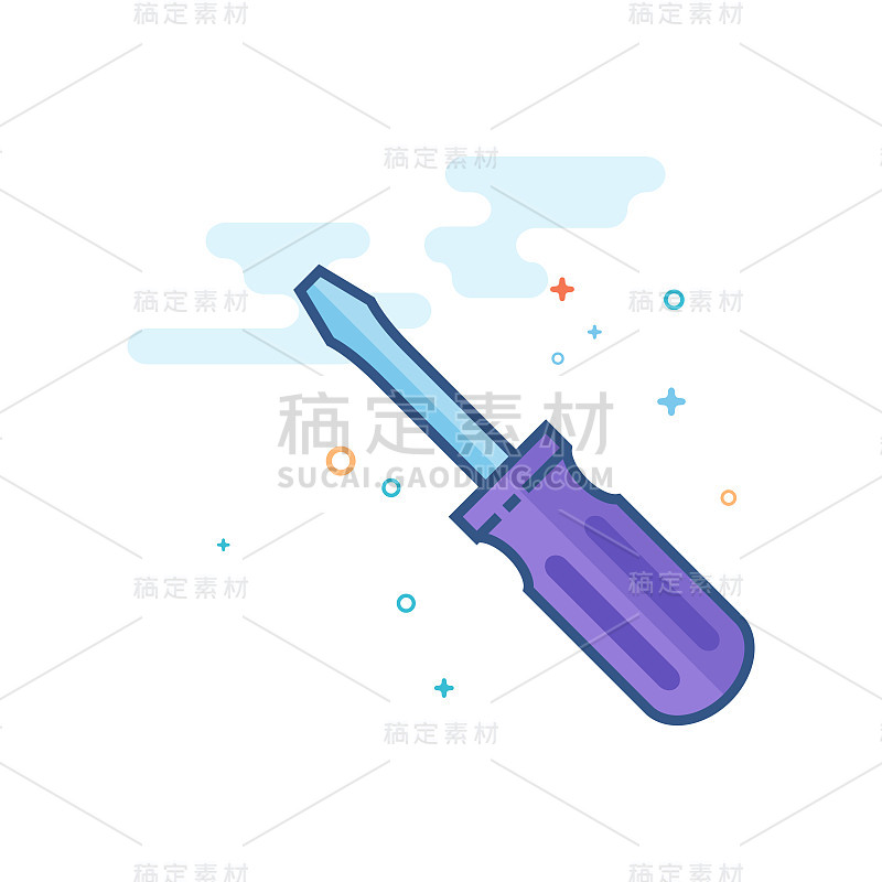 Flat Color Icon -螺丝刀