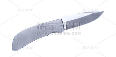 白色背景上的刀