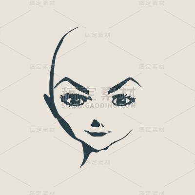 小女孩正面剪影。