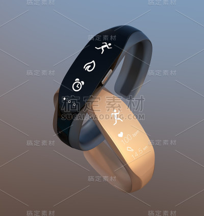 智能腕带与橡胶手镯