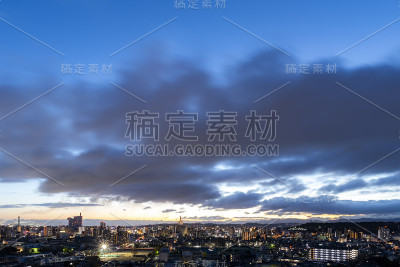 大分市一带，山水拂晓
