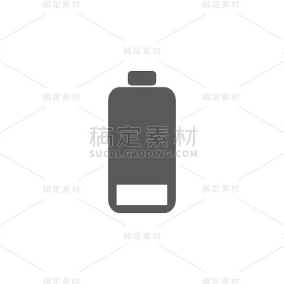半半电池图标。电池矢量插图图标。