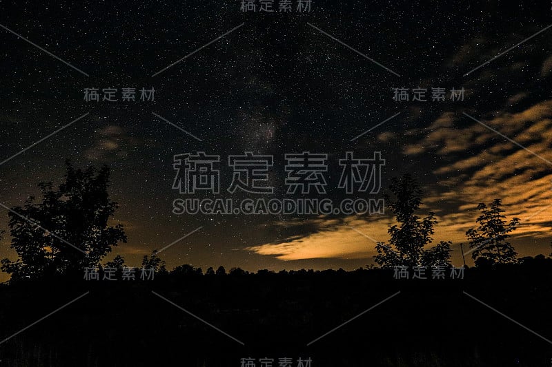 星星，云彩和银河