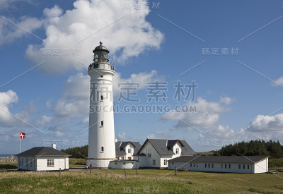 传统的丹麦灯塔