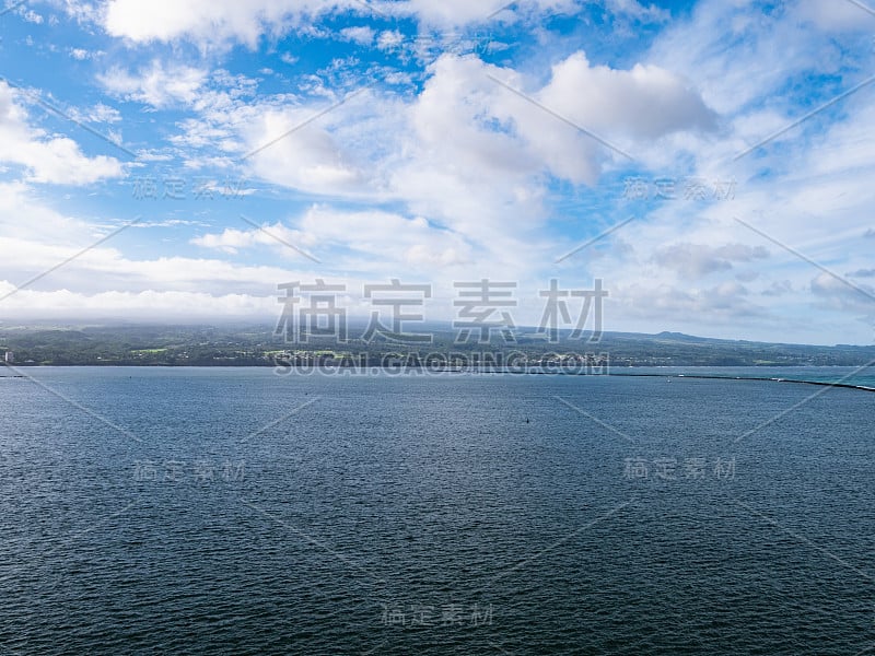 海景从游轮希洛，在夏威夷ʻi岛在美国夏威夷州。