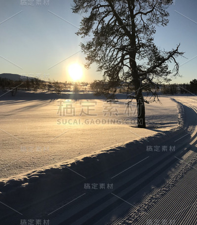 2018年1月11日，瑞典山区的滑雪跑道