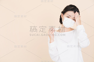 生病的年轻女子