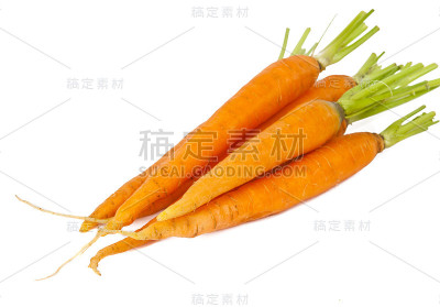 新鲜胡萝卜孤立