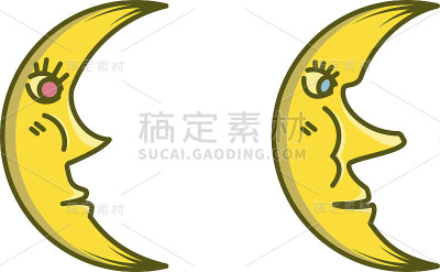 月亮和一张脸。