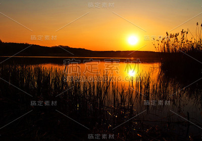 日落的背景