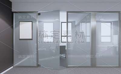 现代办公内阁。会议室。3 d渲染。