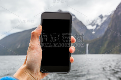 旅游的手机模型