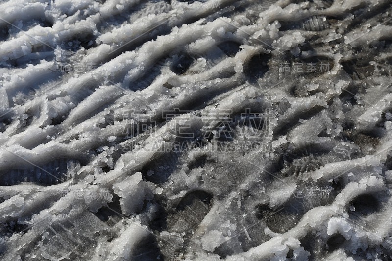 雪地里的脚印