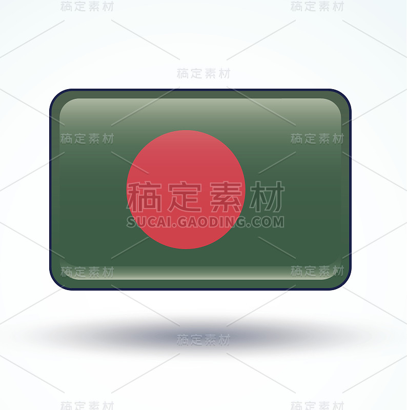 孟加拉国国旗，矢量插图