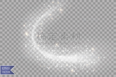光辉光效果星星爆发与孤立的亮点在透明的背景