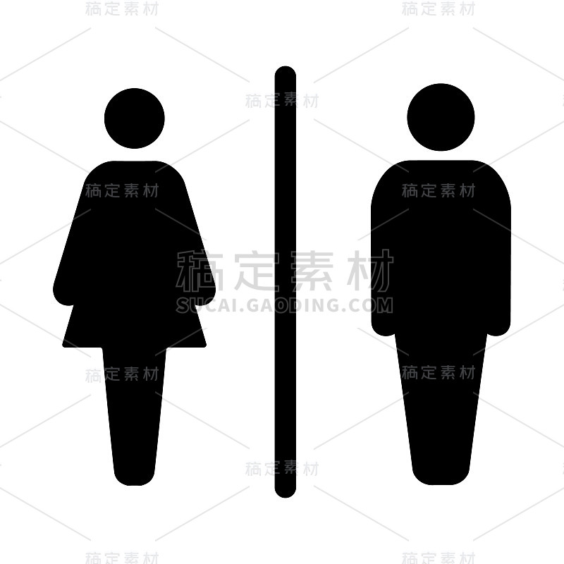 标识男女厕所