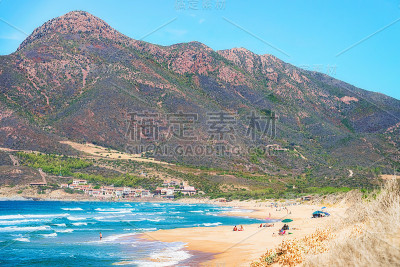 撒丁岛的地中海海滩