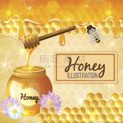 丰富多彩的蜂蜜插图