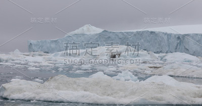 格陵兰岛伊卢利萨特冰湾迪斯科湾的冰川