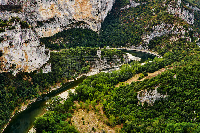 法国南部美丽的山谷'Ardèche