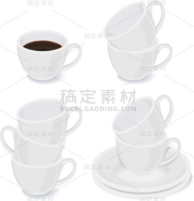 一套白色杯子