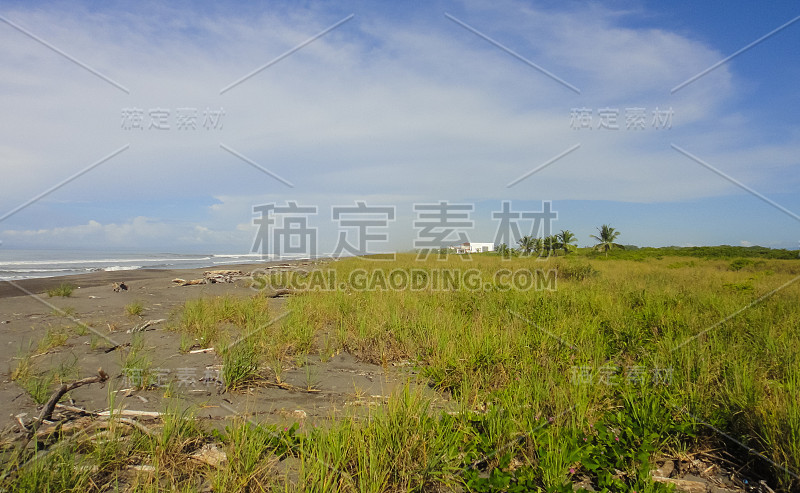 巴拿马大卫镇和巴鲁火山附近的Barqueta海滩。太平洋海岸。中美洲