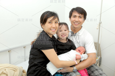 幸福家庭与新生婴儿