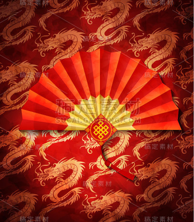 无缝的龙图案