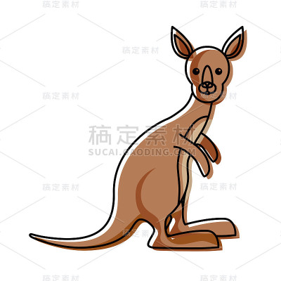 卡通袋鼠图标