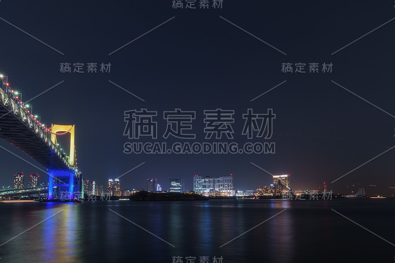 彩虹桥和台场夜景