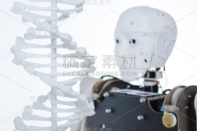 人类遗传密码和机器人的图片