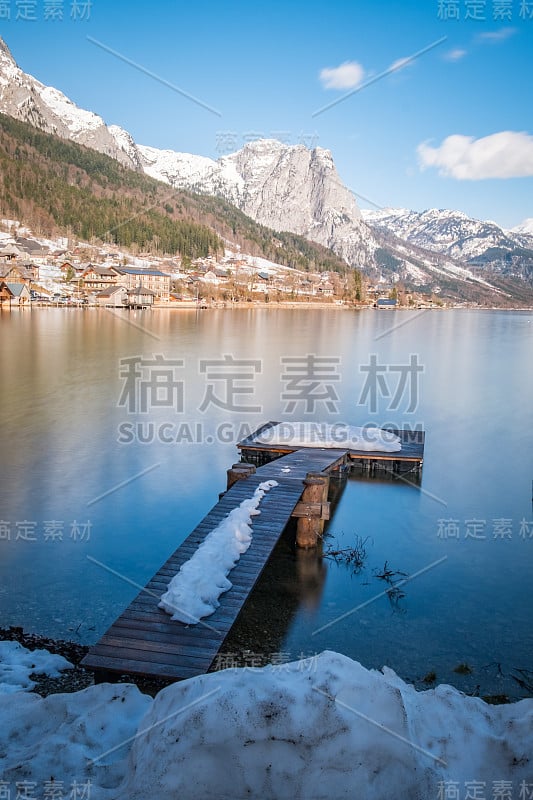 雪地上的登陆场，格伦德湖和巴肯斯坦山的码头