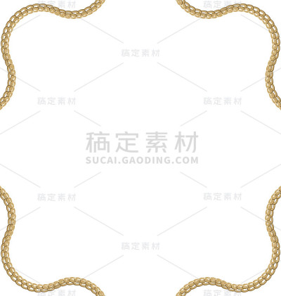 抽象形状的金链