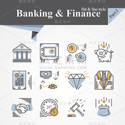 银行和金融图标