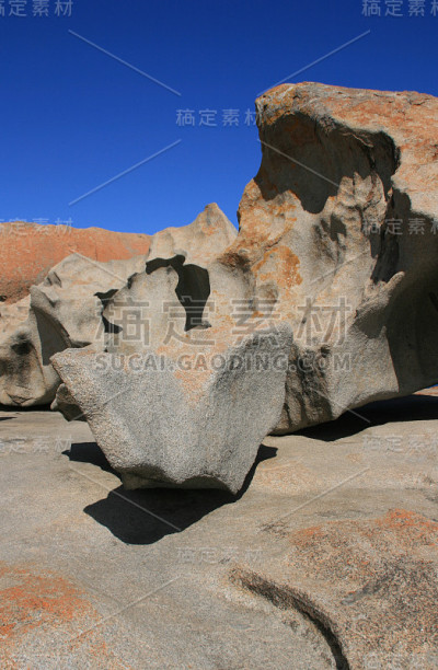 澳大利亚袋鼠岛柯克帕特里克角的巨石