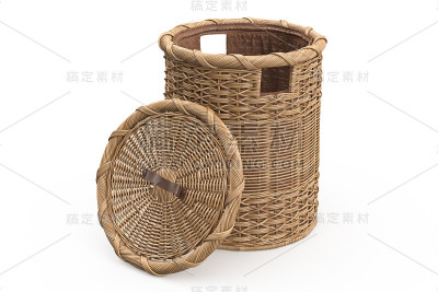 圆形柳条篮装饰
