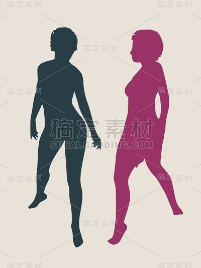 性感的女性剪影