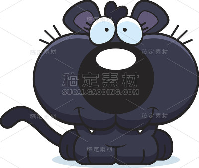卡通豹微笑