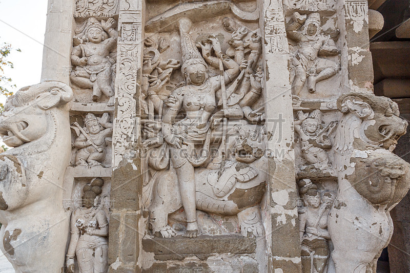 内观古寺庙Kanchipuram Kailasanathar庙