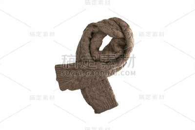 白色孤立的围巾
