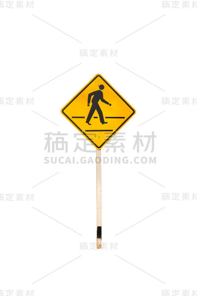 人们过马路的标志上都是孤立的白色