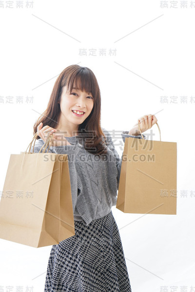 购物年轻女性形象