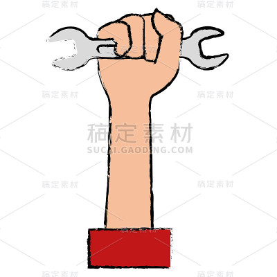 手用扳手工具孤立图标