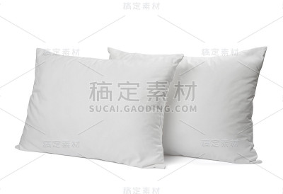 白色枕头被褥睡眠