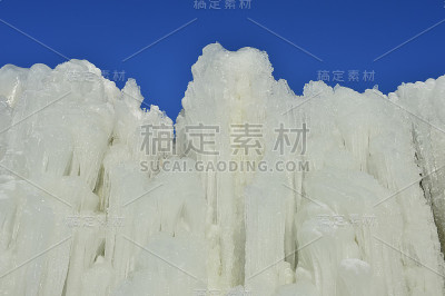 冬季景观冰冻瀑布