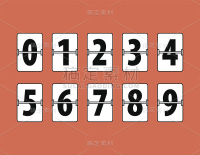 翻页时钟数字
