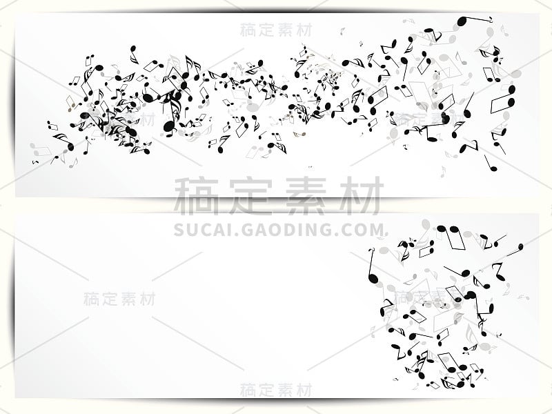 带有音符的抽象音乐背景